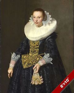 240x300 Young Dutch Noble Woman Girl In Dress Portrait Painting Art Real - Dutch Woman Painting