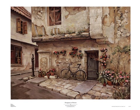 480x378 Passageway In Provence Artwork By Roger Duvall - Duvall Painting
