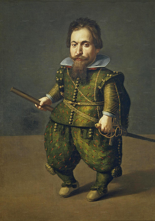 631x900 Portrait Of A Dwarf Painting By Juan Van Der Hamen Y Leon - Dwarf Painting