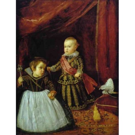 458x458 Prince Baltasar Carlos With A Dwarf 1631 By Diego Velazquez - Dwarf Painting