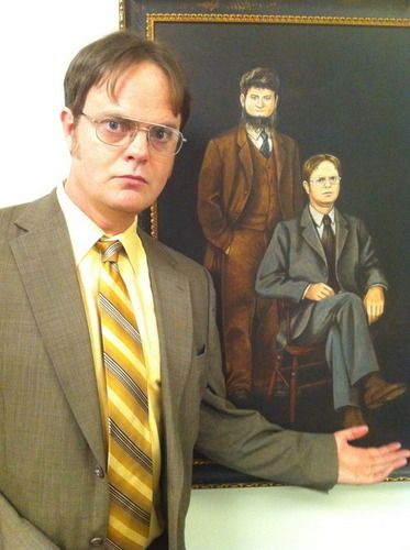 373x500 Dwight And Mose Painting - Dwight Painting