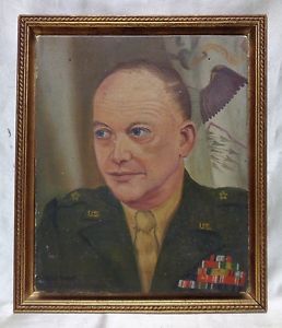 258x300 Irene Ringut Antique U.s. General 34th President Dwight - Dwight Painting