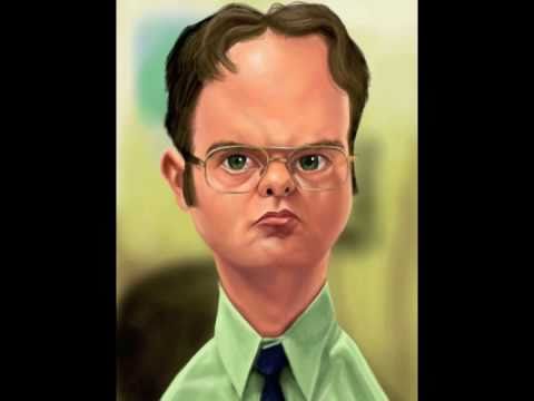 480x360 Dwight Schrute Caricature Ipad Painting - Dwight Painting