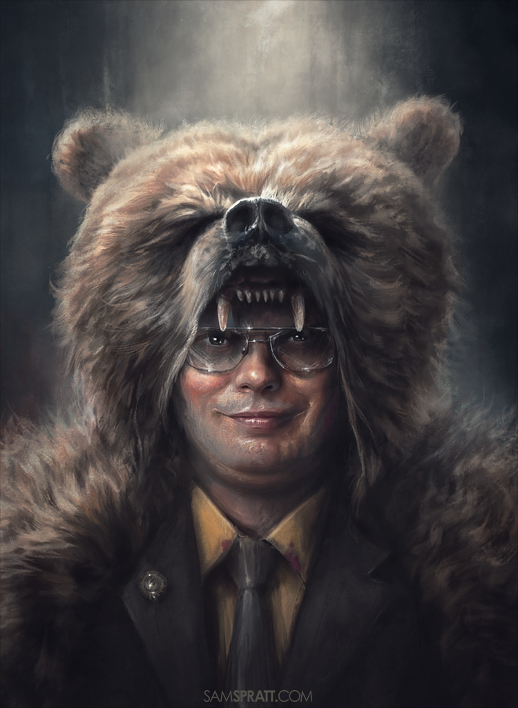 750x1024 Dwight Schrute Bears, Beets, Amp Battlestar - Dwight Painting The Office