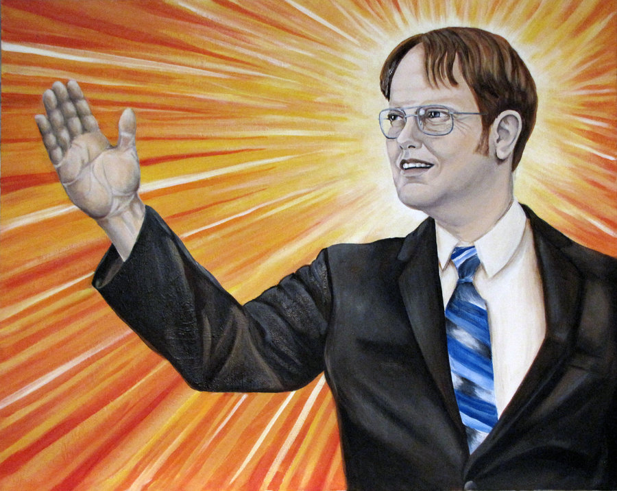 900x716 Dwight Schrute Portrait - Dwight Painting The Office