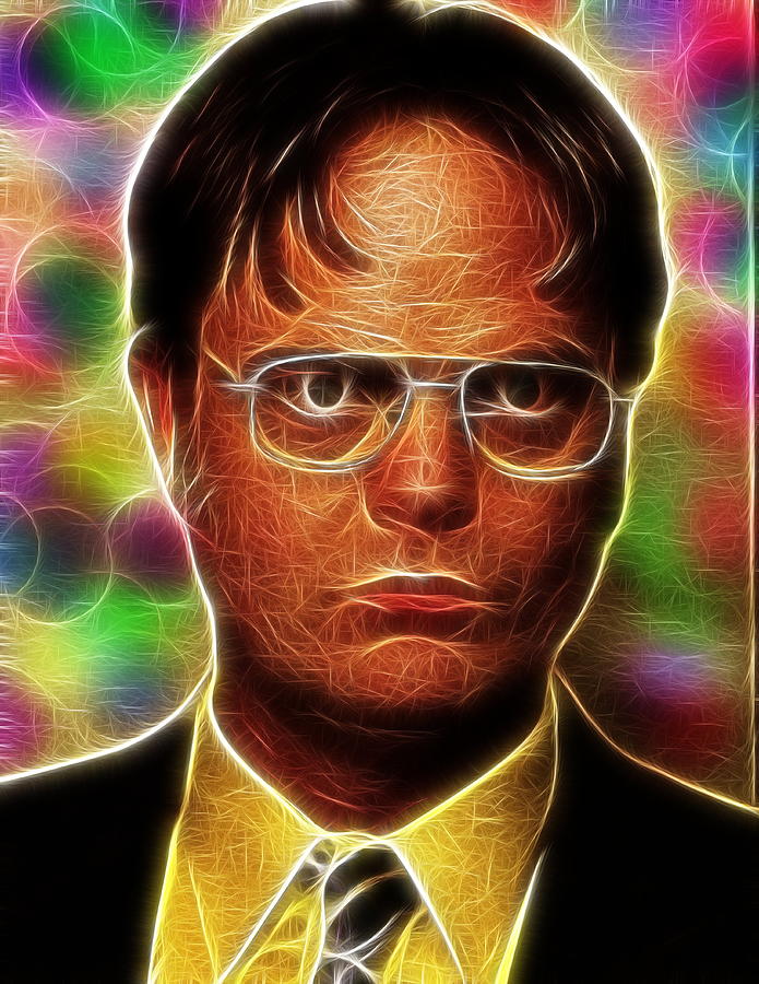 695x900 Magical Dwight Schrute Digital Art By Paul Van Scott - Dwight Painting The Office