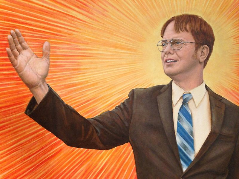 800x600 Dwight Schrute The Messiah Art Prints Wall Decor - Dwight Schrute Manager Painting
