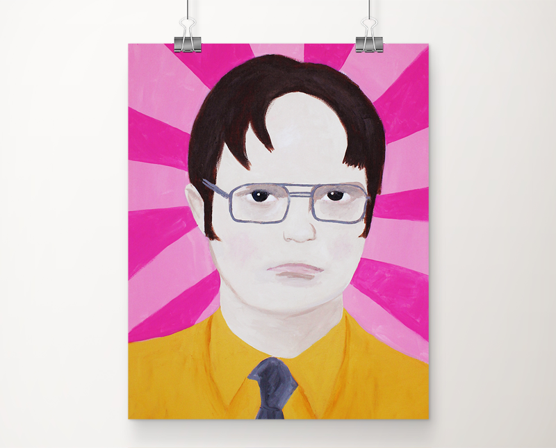 800x645 Dwight Schrute Art Print Kate Gabrielle - Dwight Schrute Manager Painting