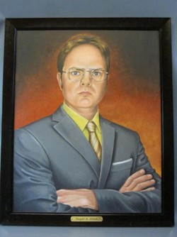 250x334 Dwight Schrute Paintings - Dwight Schrute Manager Painting