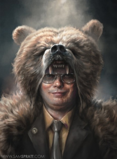 465x630 Bears. Beets. Badassery. - Dwight Schrute Manager Painting