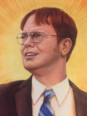 300x400 Dwight Schrute Painting Reprint 13 X 17 The Office Dunder - Dwight Schrute Painting