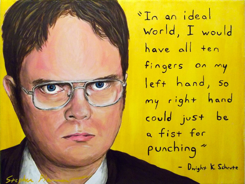 1024x771 Dwight Schrute By Murderdoll 197666 - Dwight Schrute Painting
