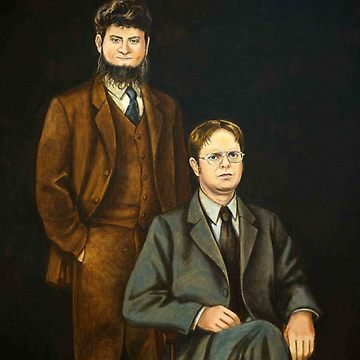 360x360 Dwight And Mose Schrute Unisex T Shirt By Colbymoldy Redbubble - Dwight Schrute Painting