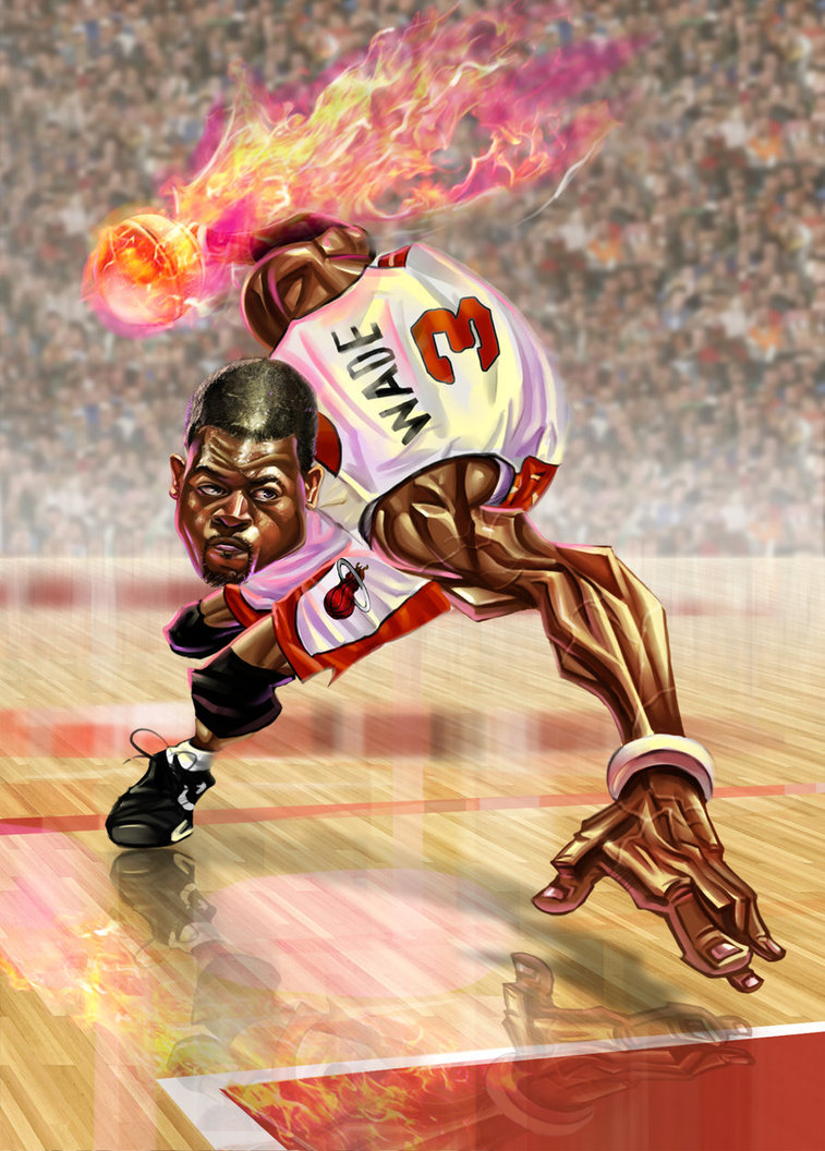 757x1056 Dwyane Wade By A Bb - Dwyane Wade Painting