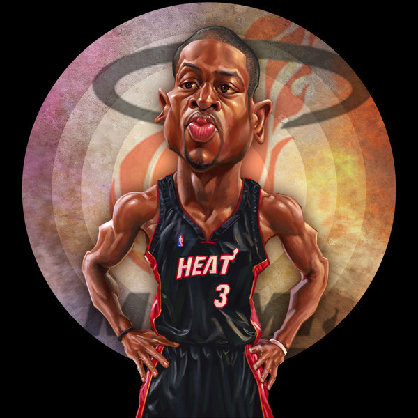 600x600 Dwyane Wade By Jiangming - Dwyane Wade Painting