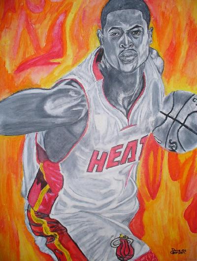 Dwyane Wade Painting at PaintingValley.com | Explore collection of ...