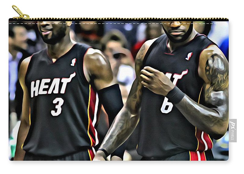 800x570 Lebron James And Dwyane Wade Carry All Pouch For Sale By Florian - Dwyane Wade Painting