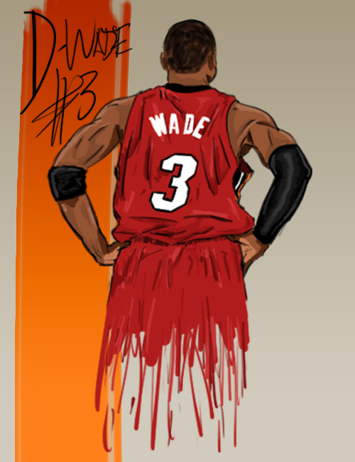 500x650 Dwyane Wade B.i.w. By Bloksterism - Dwyane Wade Painting
