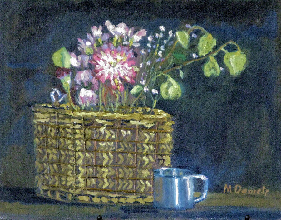 900x705 Dying Flowers Painting By Michael Daniels - Dying Flower Painting