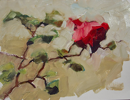 450x345 Dying Rose Painted In Fifteen Minutes Using Water Mixable Oil Paint - Dying Flower Painting