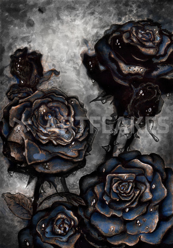 558x800 Dying Roses Painting Art Prints And Posters By Alexandra Veda - Dying Rose Painting