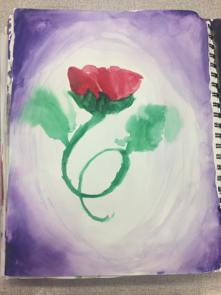 320x427 When I Actually Put Meaning Into Something In My Art Class. - Dying Rose Painting