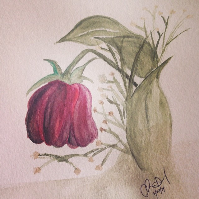 640x640 Dying Rose In My New Perspective - Dying Rose Painting