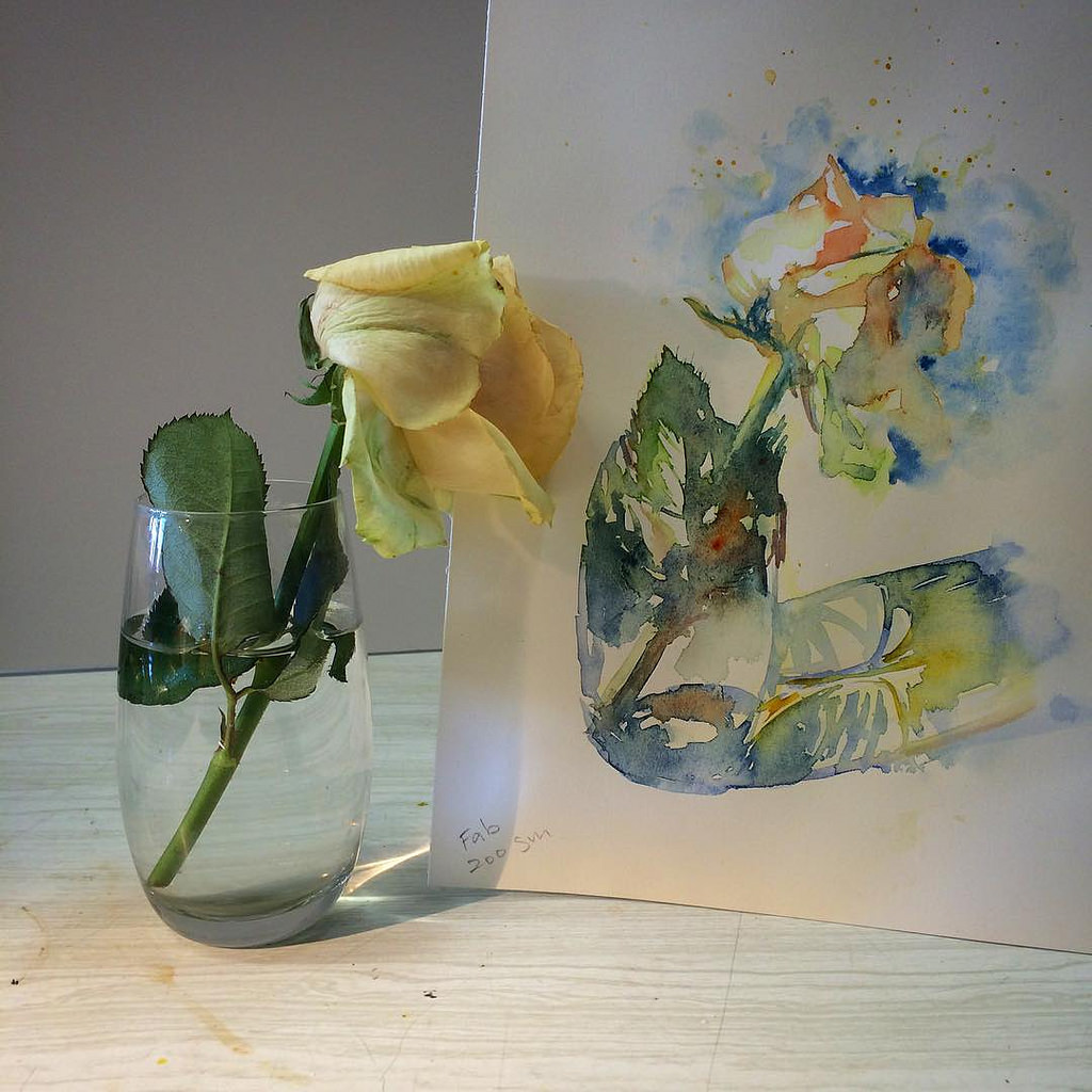 1024x1024 Day 1. - Dying Rose Painting