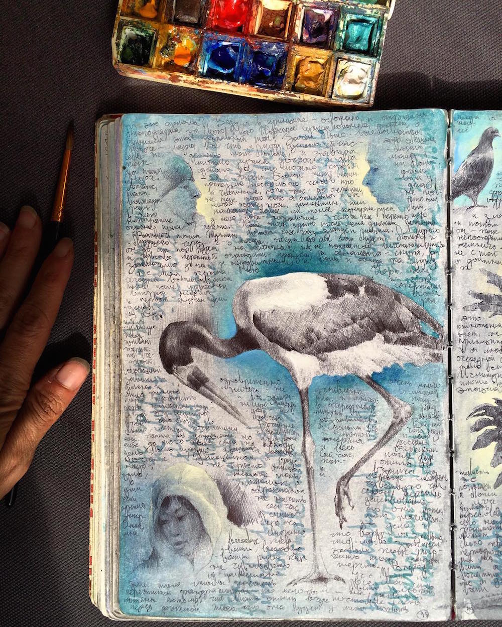 1000x1249 Inside The Well Traveled Sketchbooks Of Artist Dina Brodsky Eekee - E Brodsky Cow Painting