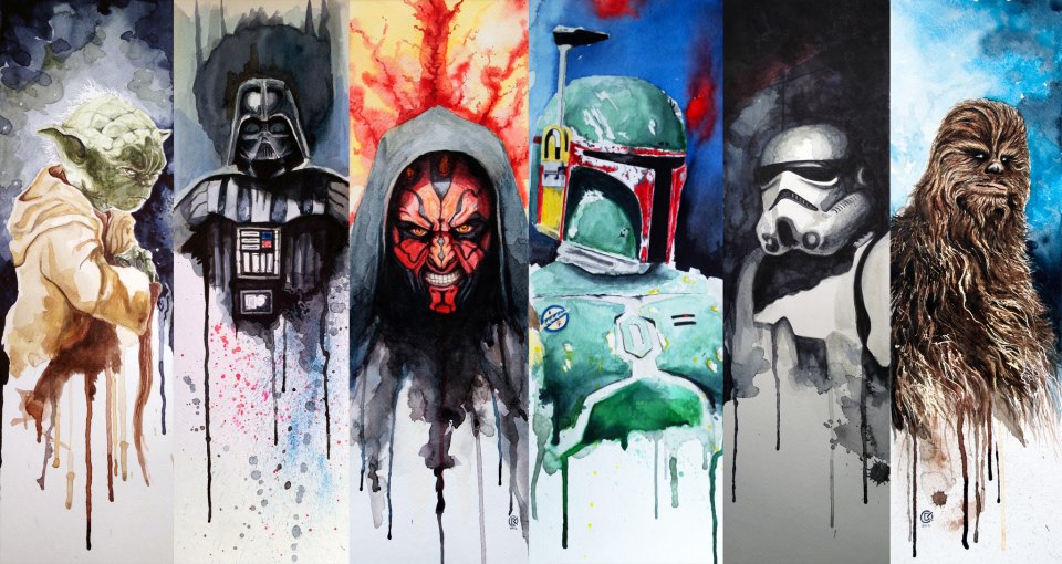 960x510 Star Wars Character Paintings By David Brodsky - E Brodsky Cow Painting