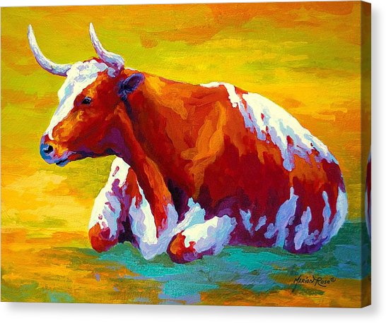 546x458 Cattle Canvas Prints Fine Art America - E Brodsky Cow Painting