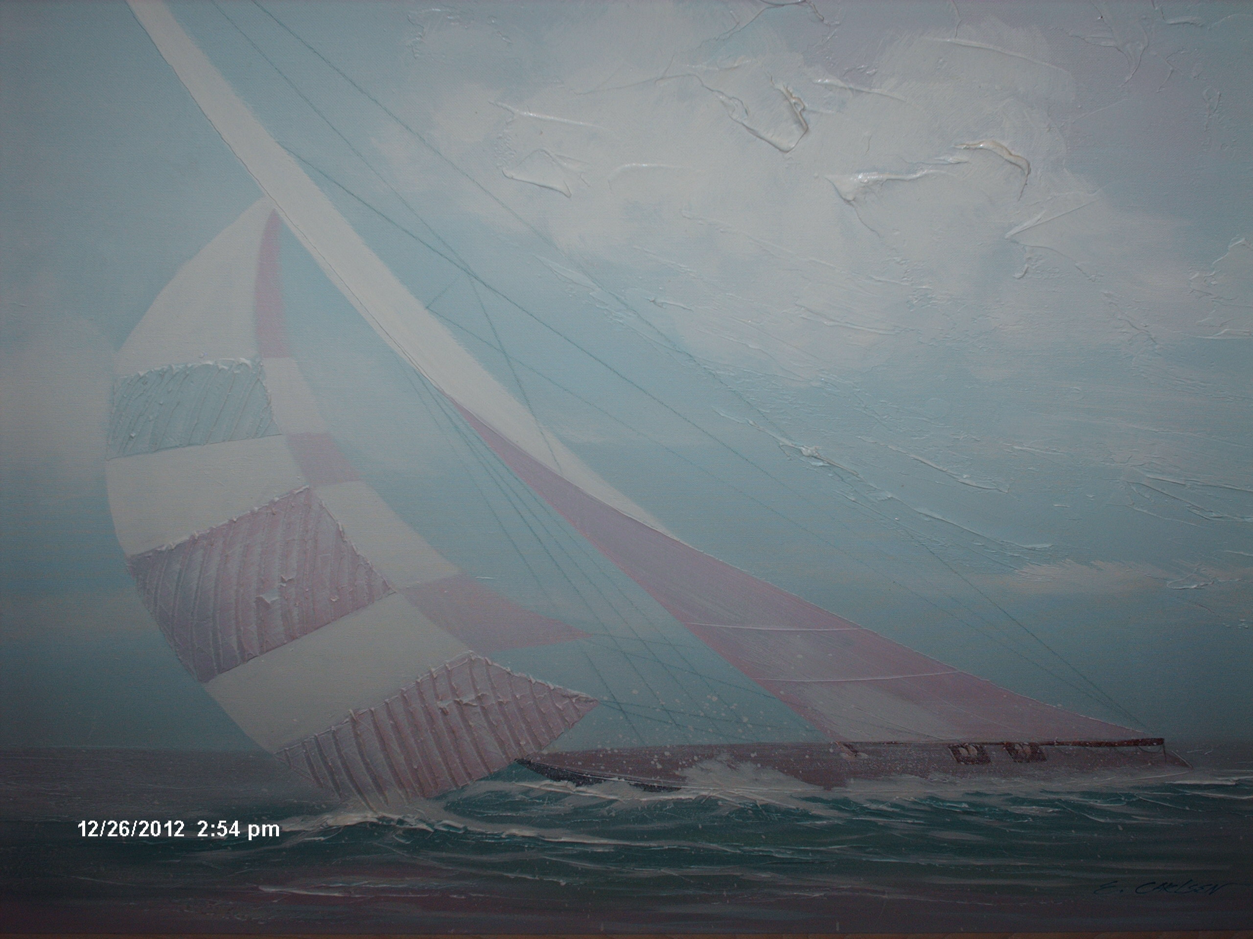 2560x1920 Large Oil On Canvas Signed E. Carlsen Antique Appraisal - E Carlsen Painting