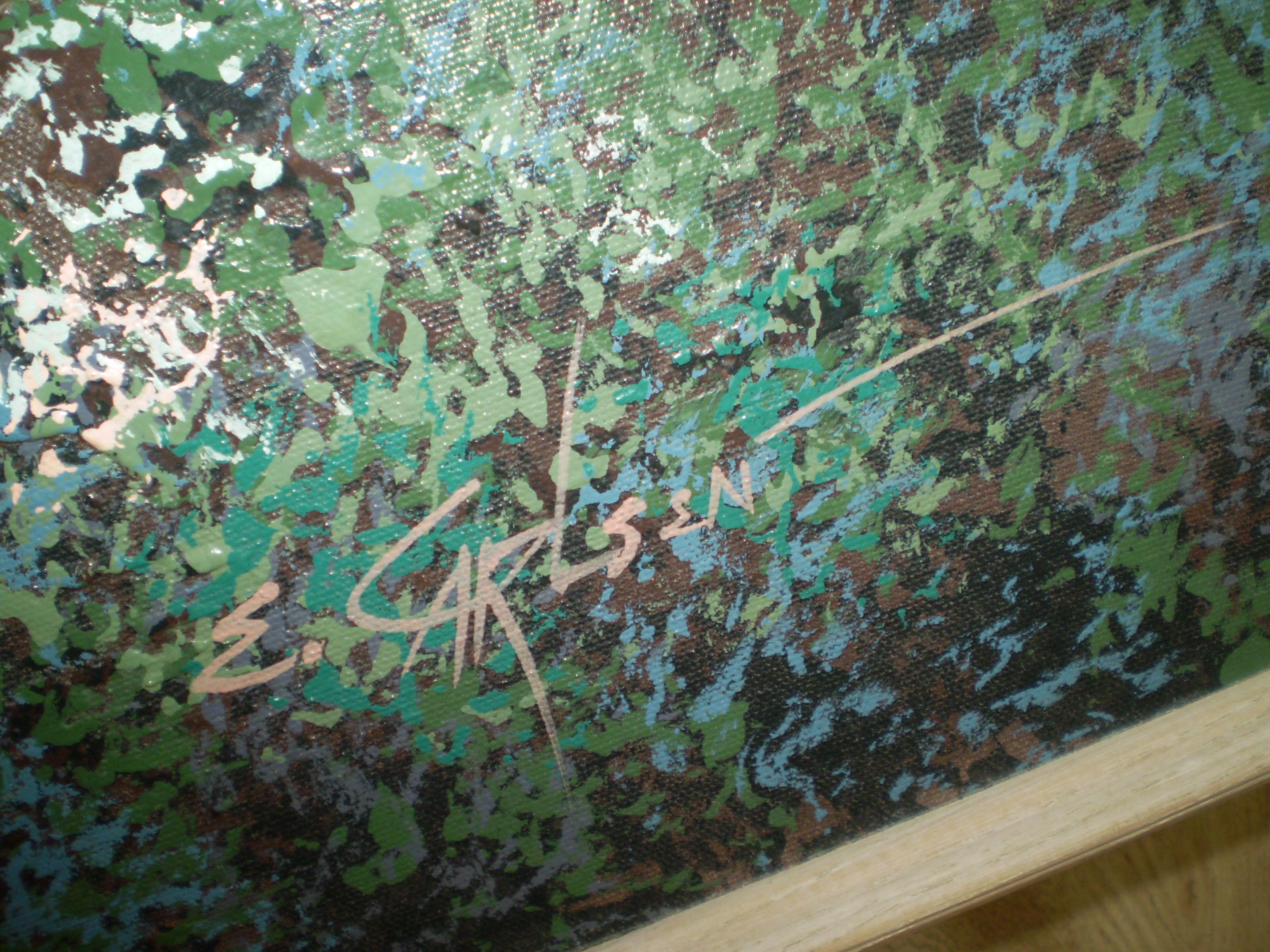 3072x2304 Oil Painting On Canves With A Signature Of E.carlsen Size Inside - E Carlsen Painting