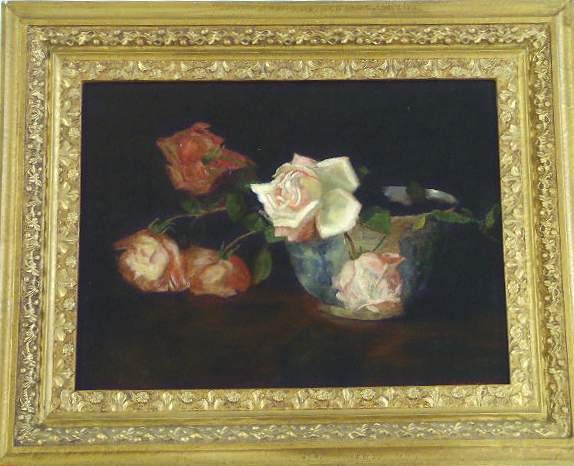 574x466 533 E. Carlsen (Att.) Signed Oil Painting Still Life W - E Carlsen Painting