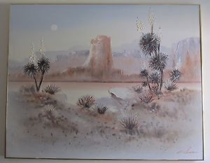 300x233 Large 50 X 40 Southwest Landscape Painting - E Lee Painting