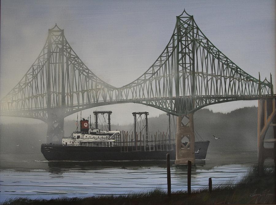 900x669 North Bend Bridge Painting By George E Lee - E Lee Painting