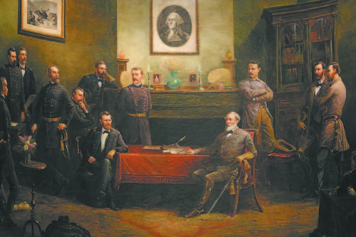 500x333 Sweet Surrender Massive Robert E. Lee Painting A Lowell History - E Lee Painting