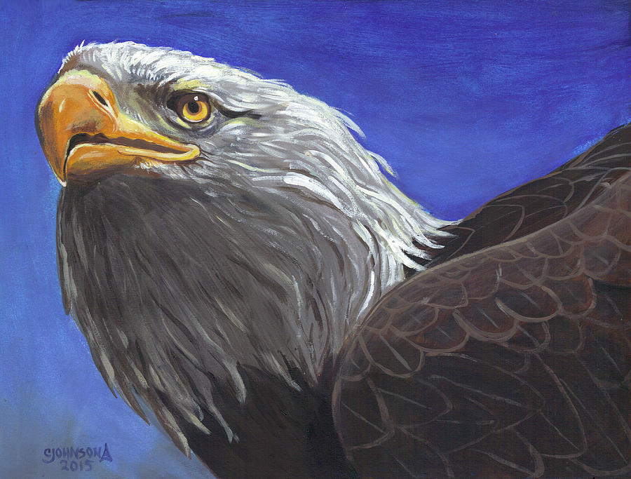 900x683 Eagle Eye Painting By Cheryl Johnson - Eagle Eye Painting