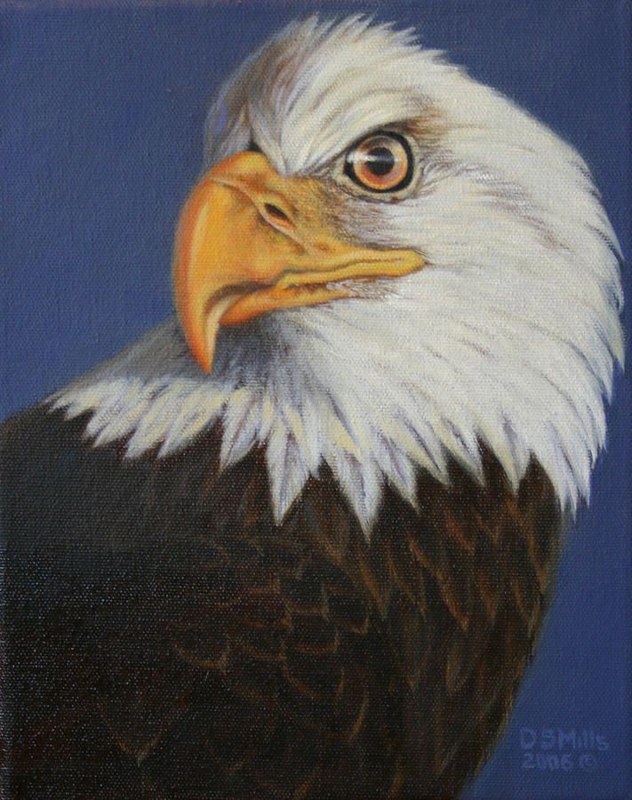 711x900 Eagle Eye Painting By Dan Mills Decorative Painting - Eagle Eye Painting