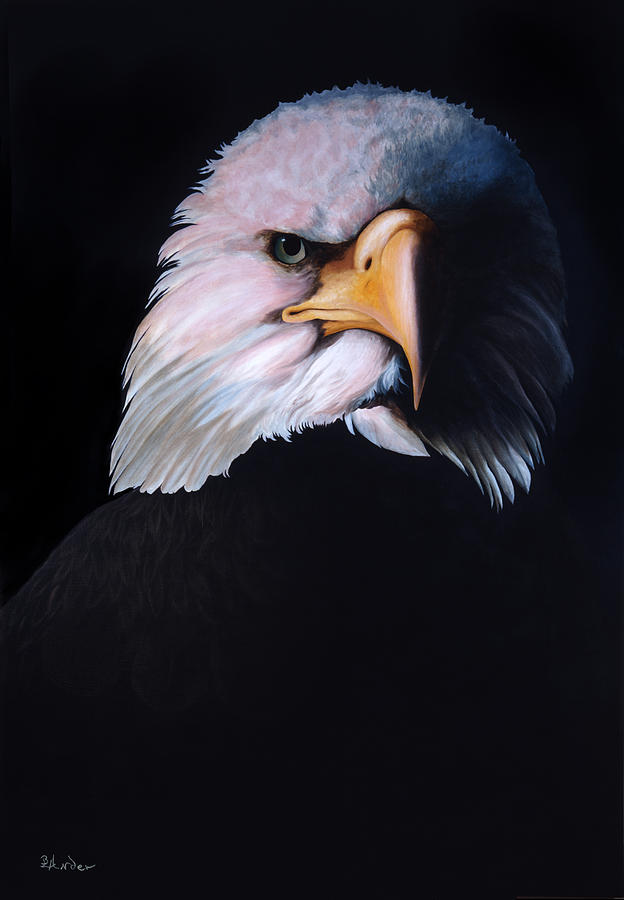 624x900 Eagle Eye Painting By Brent Ander - Eagle Eye Painting