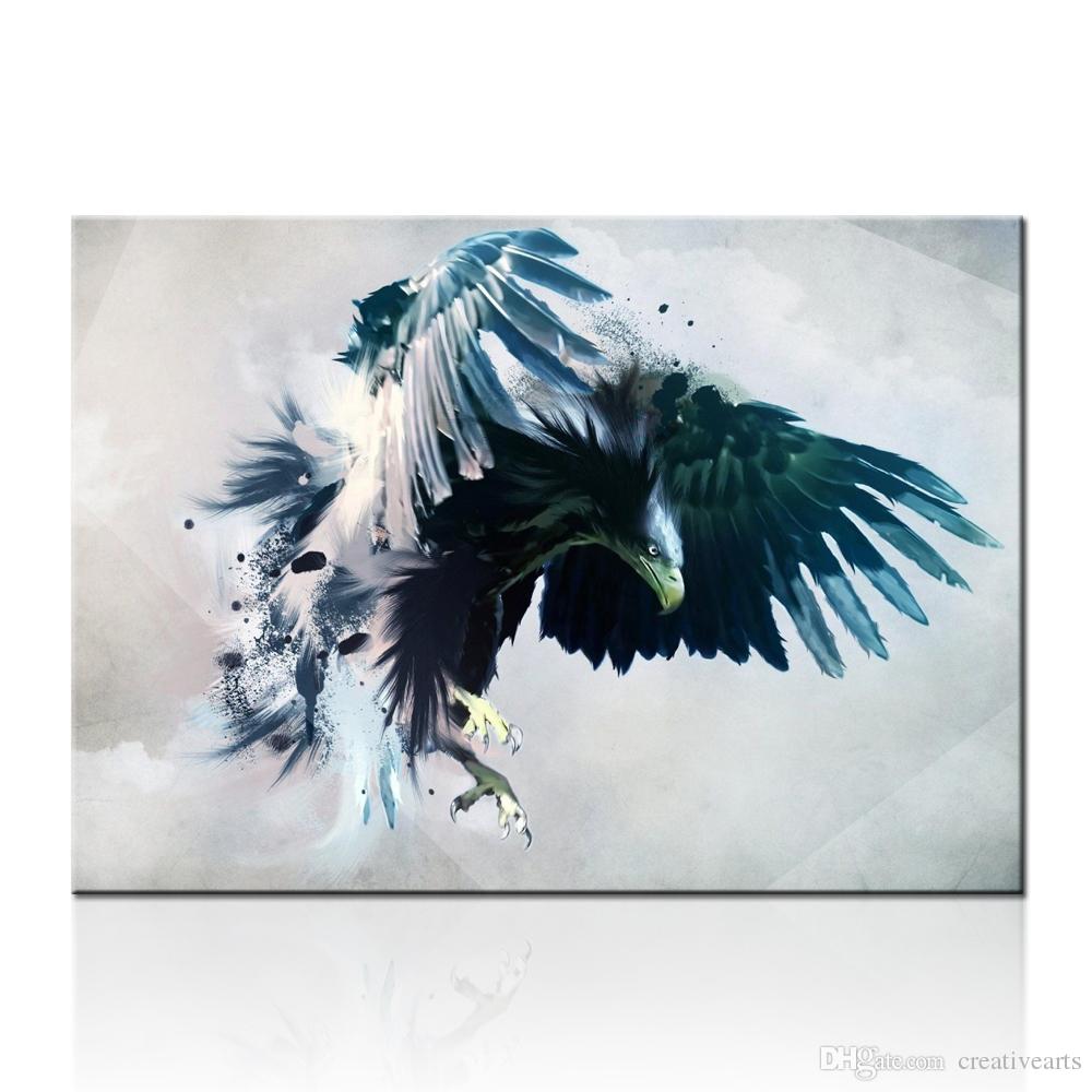 1000x1000 2018 Modern Flying Eagle Canvas Paintings Dropship Print Animals - Eagle Flying Painting