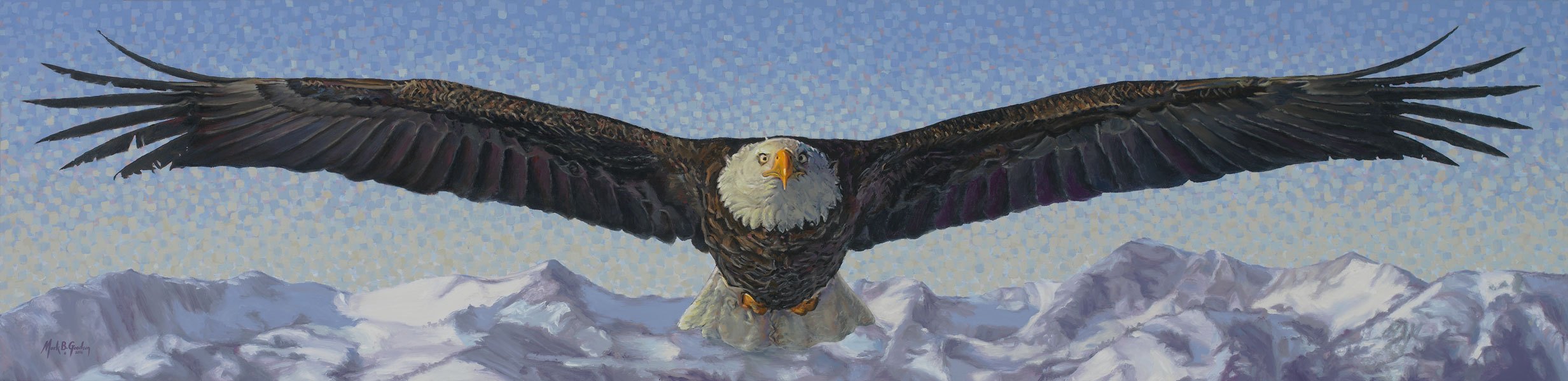 2465x600 Mark B. Goodson Fine Art Oil Painter Painting Of Bald Eagle Is - Eagle Oil Painting