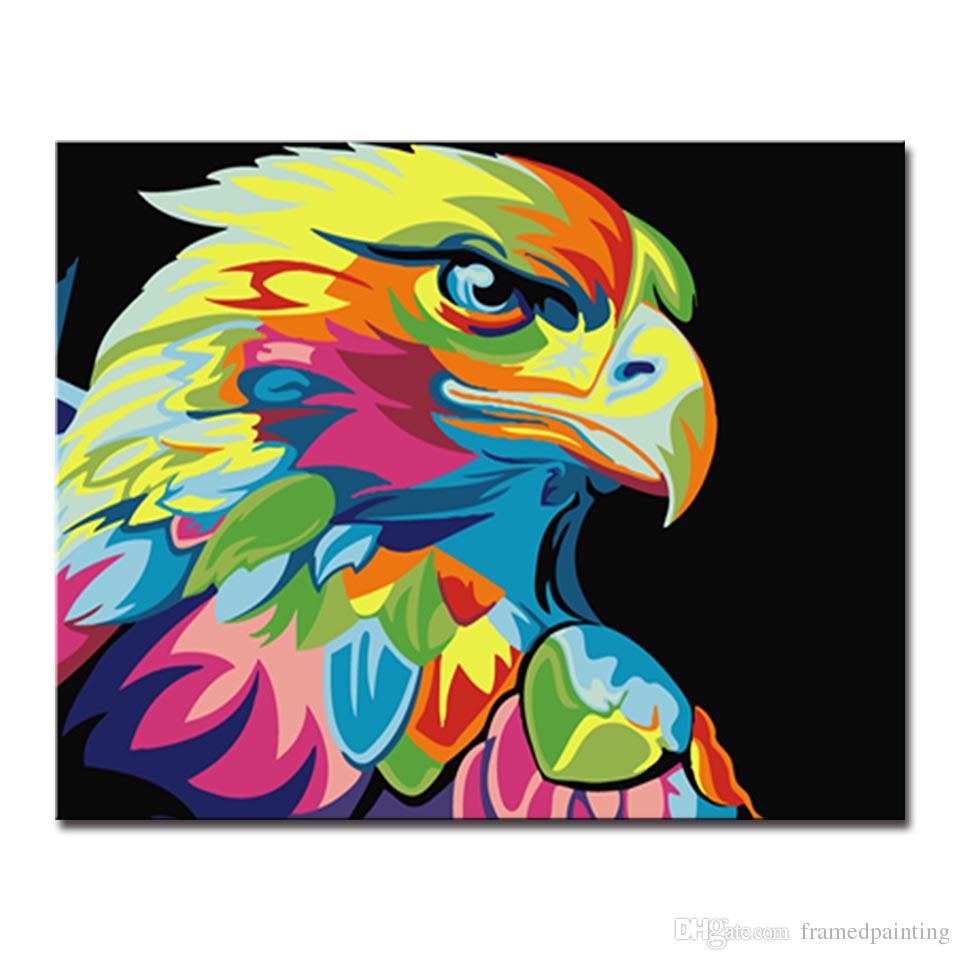 960x960 Online Cheap Framework Diy Digital Oil Painting By Numbers Kits - Eagle Painting Abstract