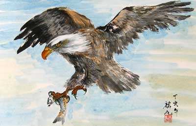 400x258 Chinese Eagle Paintings - Eagle Painting Images