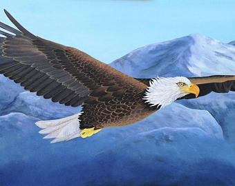 340x270 Eagle Painting Etsy - Eagle Painting Images