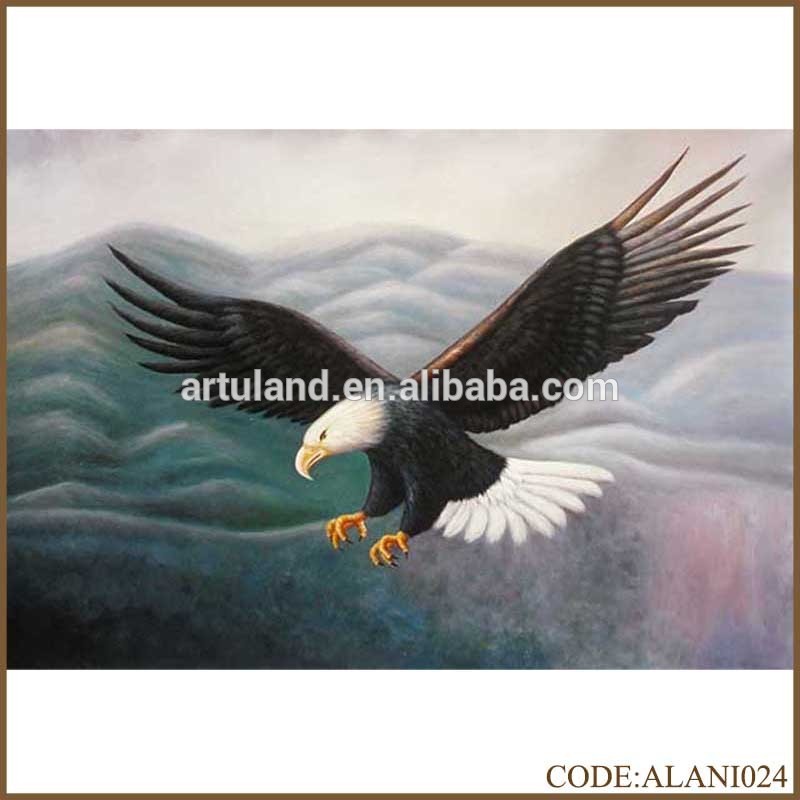 800x800 Handmade Hot Sale Flying Eagle Painting Of Hawk High Altitude - Eagle Painting Images