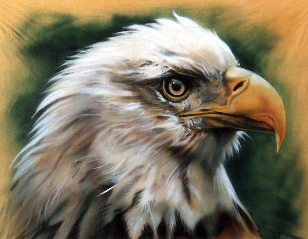 600x466 Leather Eagle Painting By J W Baker - Eagle Painting Images