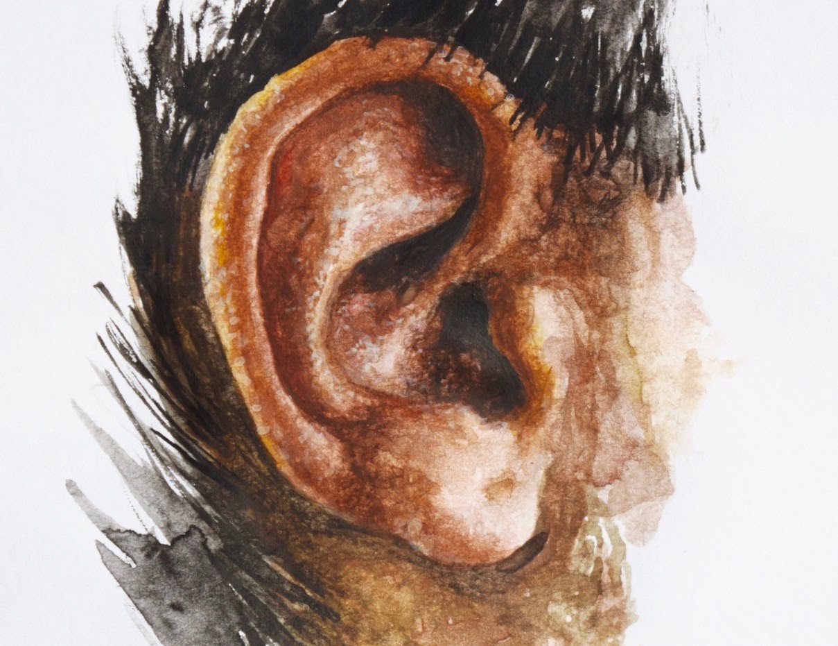 1209x931 How To Paint The Ear In Watercolor! - Ear Painting