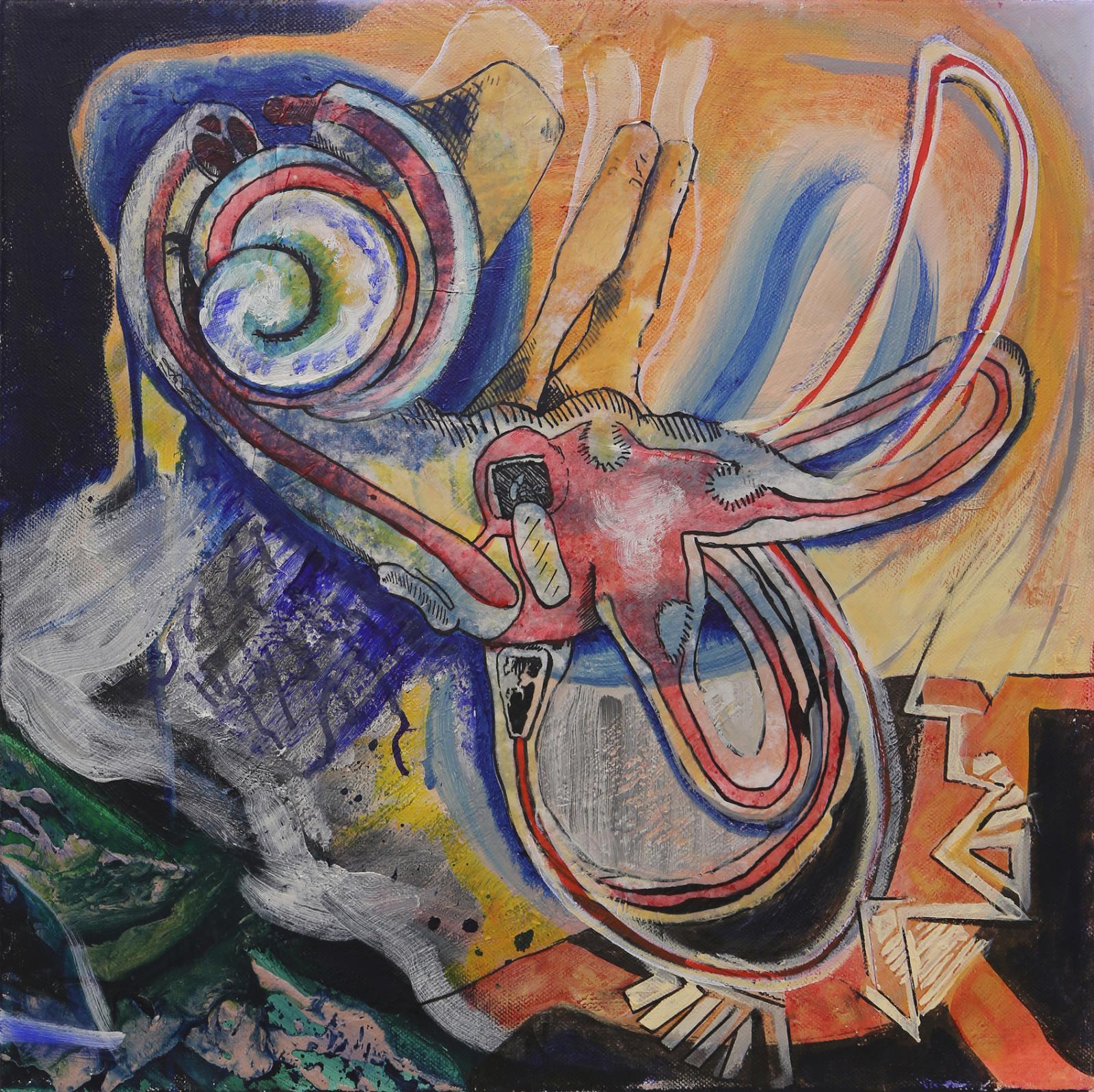 1600x1597 Inner Ear Vestibule The Original Online Art Gallery - Ear Painting