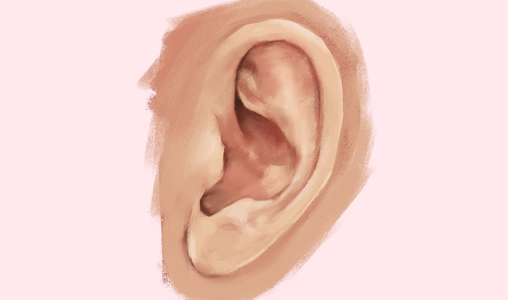 1000x591 Digital Painting Academy Painting Realistic Ears - Ear Painting